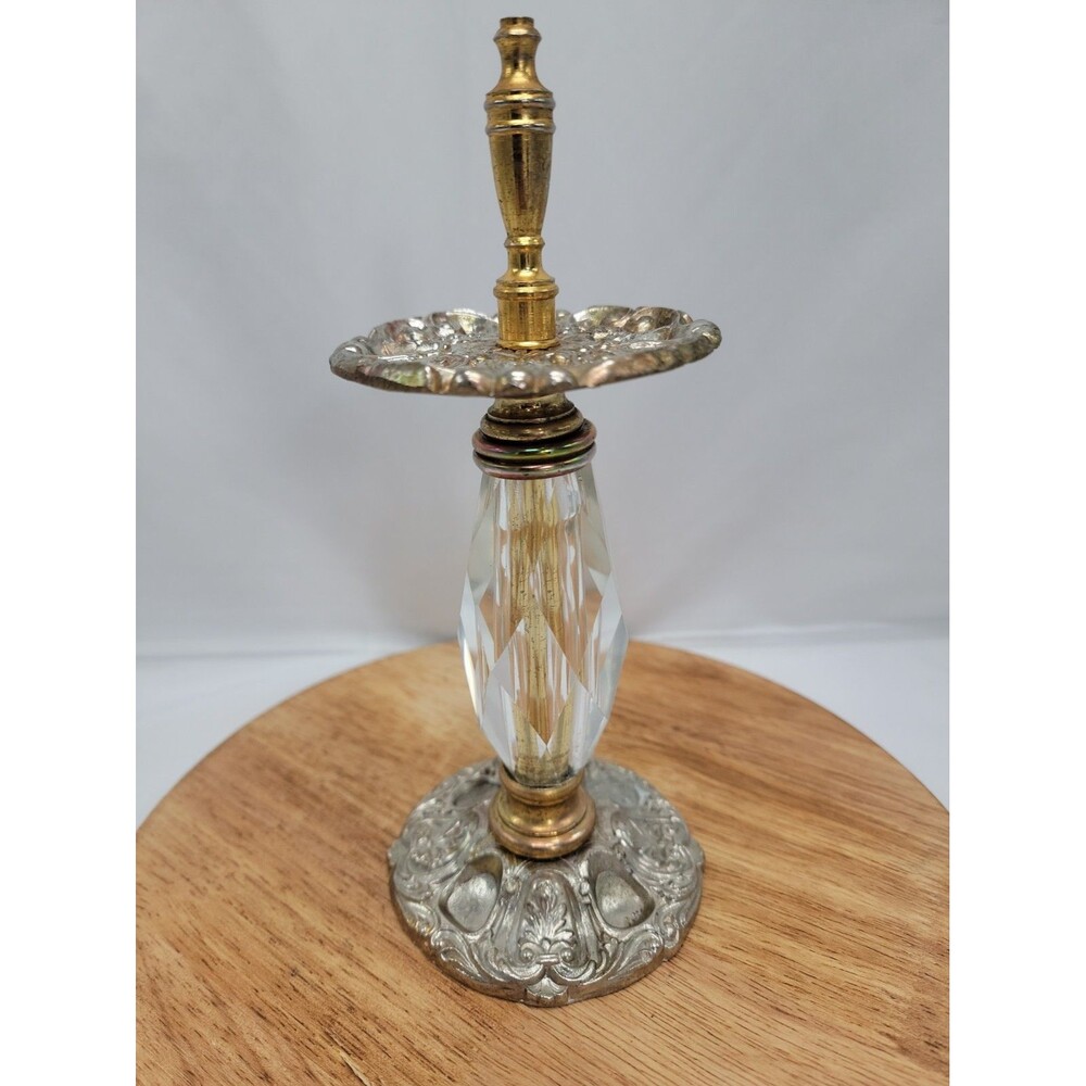 Vintage Hollywood Regency Toothbrush Holder Silver/Gold